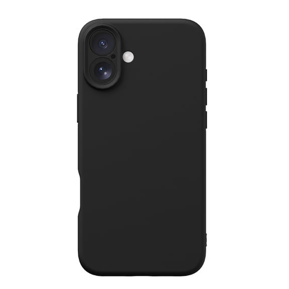 Designed for iPhone 16 Case, Shockproof Liquid Silicone Protective Phone Case with Soft Anti-Scratch Microfiber Lining Slim Drop Protection Phone Cover Case for iPhone 16, Black