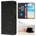 thumbnail image 1 of Designed for iPhone 16 Case Slim Wallet, for Men Women Flip Folio Cover with Embossed PU Leather Kickstand Credit Card Holders Slots Phone Cover for iPhone 16, Black, 1 of 8