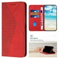 thumbnail image 1 of Designed for iPhone 16 Case Slim Wallet, for Men Women Flip Folio Cover with Embossed PU Leather Kickstand Credit Card Holders Slots Phone Cover for iPhone 16, Red, 1 of 8