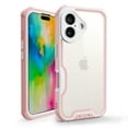 thumbnail image 1 of Designed For iPhone 16 Clear Phone Case,Two-color Design,Heavy Duty Shockproof Protection,Anti-Drop,Durable 4-Layer Transparent Back Protective Heavy Duty Phone Case,Rosegold, 1 of 8