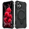 thumbnail image 1 of Designed for iPhone 16 - Compatible with MagSafe Support Wireless Charging Rugged Shockproof Anti-Slip Military Grade Protective Phone Cover for iPhone 16, Black, 1 of 7