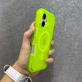 thumbnail image 1 of Designed for iPhone 16 Magnetic Phone Case,3-in-1 Heavy Duty Design,Compatible with Mag-Safe,Military-Grade Protection,Shockproof Skin Feel Anti-fall Translucent Phone Case,Green, 1 of 2
