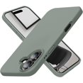 thumbnail image 1 of Designed for iPhone 16 Plus Case, Silicone Ultra Slim Shockproof Protective Phone Case with [Soft Anti-Scratch Microfiber Lining], 6.7 inch, Calke Green, 1 of 10