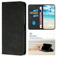 thumbnail image 1 of Designed for iPhone 16 Plus Case Slim Wallet, for Men Women Flip Folio Cover with Embossed PU Leather Kickstand Credit Card Holders Slots Phone Cover for iPhone 16 Plus, Black, 1 of 8