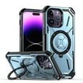 thumbnail image 1 of Designed for iPhone 16 Plus Magnetic Case, Compatible with Magsafe, Built-in Ring Kickstand Heavy Duty Shockproof Protection Armor Phone Case Cover for iPhone 16 Plus, Blue, 1 of 7