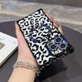 thumbnail image 1 of Designed for iPhone 16 Plus Magnetic Phone Case,Luxury Leopard Cheetah Pattern Plating Frame Design,Built-in Lens Film,Compatible with Mag-Safe,Shockproof Transparent Phone Case,Black, 1 of 12