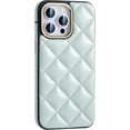 thumbnail image 1 of Designed for iPhone 16 Plus Phone Case,Anti-Scratch PU Leather + TPU Shockproof Protective,Fashion Diamond-shaped Back,Lightweight Non-Slip Anti-fall Ultra Slim Durable Phone Case,Green, 1 of 12