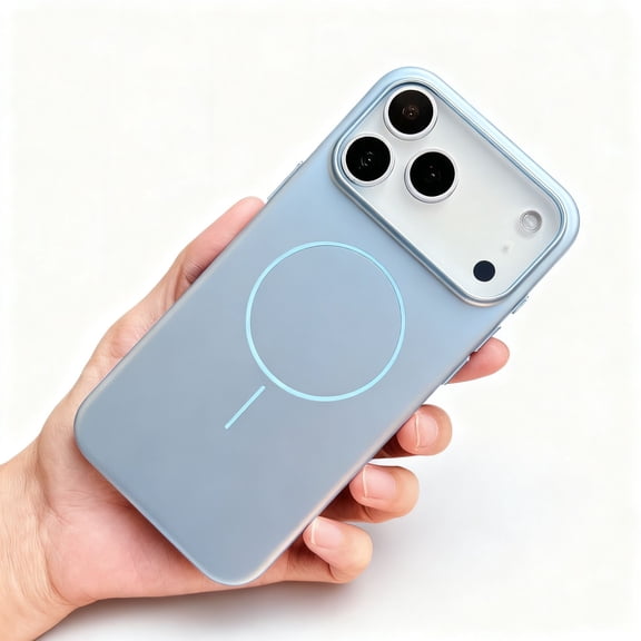 Designed For iPhone 16 Plus Phone Case, Ultra Slim Glossy Back,Compatible with Mag-Safe,Shockproof Anti-fall Anti-Scratch Hard PC Rugged Drop Protection,Thin Fit Durable Phone Case,Blue