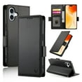 thumbnail image 1 of Designed for iPhone 16 Plus Wallet Case, with Card Slots Strong Magnetic Closure PU Leather Flip Fold Shockproof Kickstand Durable Purse Flip Case for iPhone 16 Plus - Black, 1 of 7