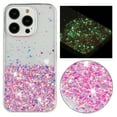 thumbnail image 1 of Designed for iPhone 16 Pro Bling Glitter Case Glow in The Dark Funny Shiny Sparkle Noctilucent Fluorescent for Women Girls Protective Case for iPhone 16 Pro, Pink, 1 of 6