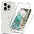 thumbnail image 1 of Designed for iPhone 16 Pro Case Clear, Screen Protector Film, Crystal Clear Non-Yellowing [Military-Grade Drop Protection] Slim Shockproof Protective Cover for iPhone 16 Pro, Clear, 1 of 6