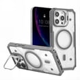thumbnail image 1 of Designed for iPhone 16 Pro Case, Mag-Safe Compatible, Clear Slim Case with Built-in Camera Lens Stand, Anti-Yellowing, Durable Protection with Shockproof Corners for iPhone 16 Pro, Gray, 1 of 8