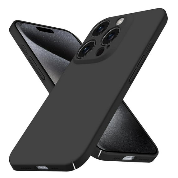 Designed for iPhone 16 Pro Case, Ultra Thin Camera Lens Protection Matte Back Hard PC Shockproof Skin Friendly Anti-Slip Solid Color Phone Case Compatible with iPhone 16 Pro - Black