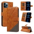thumbnail image 1 of Designed for iPhone 16 Pro Case Wallet, Men Women Flip Folio Cover with PU Leather Stand Credit Card Holders Slots Wrist Strap Magnetic Clasp Phone Case for iPhone 16 Pro, Brown, 1 of 5