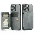 thumbnail image 1 of Designed for iPhone 16 Pro Case Wallet with RFID Blocking Card Holder PU Leather Credit Card Slots Cash Pocket Phone Cases for Men Women Back Flip Magnetic Clasp Protective Cover,Gray, 1 of 9