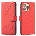 thumbnail image 1 of Designed for iPhone 16 Pro Flip Case, RFID Blocking, Card Holder Wallet, Vegan PU Leather, Adjustable Stand Cell Phone Case, for Women & Men, Magnetic Clasp, for iPhone 16 Pro, Red, 1 of 7