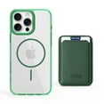 thumbnail image 1 of Designed For iPhone 16 Pro Magnetic Wallet Phone Case,Compatible with Mag-Safe,Magnetic detachable Card Holder,Shockproof Anti-fall Ultra Slim Transparent Thin Fit Phone Case,Green, 1 of 8