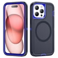 thumbnail image 1 of Designed for iPhone 16 Pro Max Case, 3-in-1 Ultra Slim Protective Cover with Silicone+EVA+PC, Durable Shockproof Lightweight Magnetic Full Body Protection for iPhone 16 Pro Max, Darkblue+Royal Blue, 1 of 8