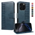 thumbnail image 1 of Designed for iPhone 16 Pro Max Case Wallet, Men Women Flip Folio Cover with PU Leather Stand Credit Card Holders Slots Wrist Strap Magnetic Phone Case Compatible with iPhone 16 Pro Max, Blue, 1 of 11