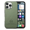 thumbnail image 1 of Designed for iPhone 16 Pro Max Classic Case, Slim Leather Luxury Business PU Non-Slip Texture Grip Shockproof Bumper Protective Phone Cover Men Women For iPhone 16 Pro Max,Green, 1 of 9