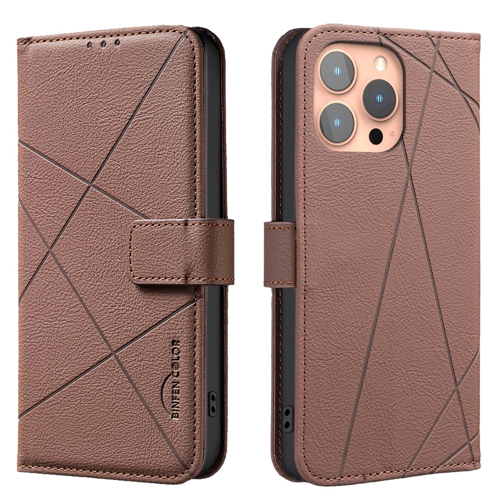 STILGUT UltraSlim Fit For IPhone 16 Pro Max Case - IPhone 16 Pro Max Flip Case Compatible With MagSafe, Leather Flip Case, Leather Case - Cognac - View #9