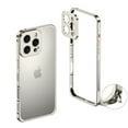 thumbnail image 1 of Designed for iPhone 16 Pro Max Frame Metal Bumper Frame Slim Hard Phone Case,With Lens Protector,Raised Edge Protection,No Back Heat Dissipation Design,Shockproof Phone Case,Titanium, 1 of 8