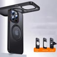 thumbnail image 1 of Designed for iPhone 16 Pro Max Magnetic Case, 360°Rotatable Ring Kickstand Case Compatible with Mag-Safe Military-Grade Shockproof Protection Kickstand Hard Cover for iPhone 16 Pro Max, Black, 1 of 15