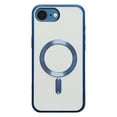 thumbnail image 1 of Designed for iPhone 16e Case Clear Magnetic Compatible with MagSafe, Thin Slim Transparent Non Yellowing, Hybrid Soft Silicone Bumper & Hard Plastic Protective Plating Phone Cover, Navyblue, 1 of 10