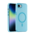 thumbnail image 1 of Designed for iPhone 16e Case, Magnetic Translucent with 2PCS Tempered Glass Screen Protector Anti-Fingerprint Phone Case for iPhone 16e 6.1'',Blue, 1 of 7
