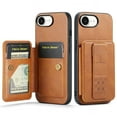 thumbnail image 1 of Designed for iPhone 16e Case Wallet with RFID Blocking Card Holder PU Leather Credit Card Slots Cash Pocket Phone Cases for Men Women Back Flip Magnetic Clasp Protective Cover,Brown, 1 of 9