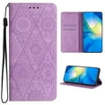 thumbnail image 1 of Designed for iPhone 16e Case Wallet, Women Flip Folio Cover with Embossed PU Leather Stand Credit Card Holders Slots Wrist Strap Rugged Magnetic Phone Case for iPhone 16e - Purple, 1 of 6