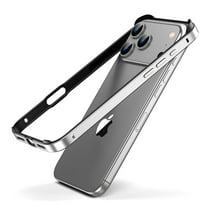 Designed for iPhone 16e Frame Phone Case,No Back,4 Corner Raised Edge Protection,Ultra Slim Shockproof Anti-fall Rugged Durable Anti-Scratch Metal Bumper Phone Case,Silver