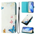 thumbnail image 1 of Designed for iPhone 16e Premium PU Leather Pattern Flip Wallet Case Cover, Card Slots & Kickstand Wrist Strap Magnetic Closure Protective Phone Case for iPhone 16e, Colorful Butterflies, 1 of 9