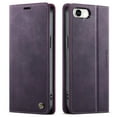 thumbnail image 1 of Designed for iPhone 16e Wallet Case, Classic PU Leather Flip Cover with Kickstand, RFID Blocking Card Slots, Magnetic Clasp, Full Body Protective Shockproof Phone Case, Purple, 1 of 12