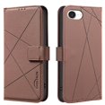 thumbnail image 1 of Designed for iPhone 16e Wallet Phone Case,Premium Line Embossing PU Leather Magnetic Flip Folio Case with RFID Blocking Credit Card Slots,With Kickstand,Shockproof Phone Case,Brown, 1 of 8