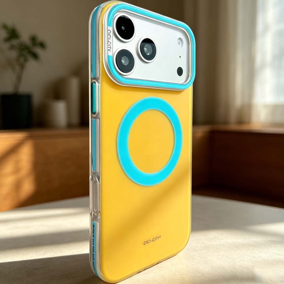Designed For iPhone 17 Phone Case,Compatible with Mag-Safe,Ultra Shockproof Anti-Scratch Cover,Vibrant Contrasting Color Design,Non-slip Glossy Durable Thin Fit Phone Case,F