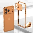 thumbnail image 1 of Designed for iPhone 17 Pro Frame Metal Bumper Frame Slim Hard Phone Case,With Lens Protector,Raised Edge Protection,No Back Heat Dissipation Design,Shockproof Phone Case,Orange, 1 of 8