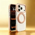 thumbnail image 1 of Designed For iPhone 17 Pro Max Phone Case,With 360° Rotatable Ring Kickstand,Compatible with Mag-Safe,Transparent Back,Ultra Slim Shockproof Anti-fall Drop Protection,Thin Phone Case,Orange, 1 of 10