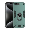 thumbnail image 1 of Designed for iPhone 7 Plus, iPhone 8 Plus Case, Military Grade Protective Phone Case Rugged Hard PC + Soft TPU Cover with Enhanced Metal Ring Kickstand [Support Magnet Mount], Darkgreen, 1 of 7