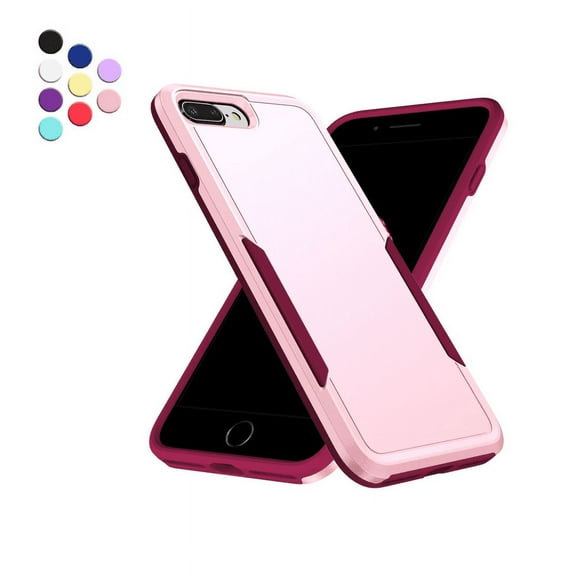 Designed for iPhone 8 Plus/7 Plus Heavy Duty Case, Protection Shockproof Dropproof Dustproof Anti-Scratch Phone Case Cover for iPhone 8 Plus/7 Plus, Pink