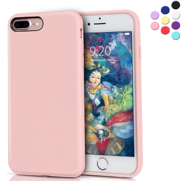 Designed for iPhone 8 Plus Silicone Case, Protection Shockproof Dustproof Anti-Scratch Phone Case Cover for iPhone 8 Plus, Liquid Silicone Phone Case (Baby Pink)