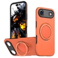 thumbnail image 1 of Designed for iPhone Air Case, PC + TPU Phone Cover, Compatible with MagSafe, Rotating Ring Kickstand, Ultra Slim Drop Protective Skin-Friendly Anti-Scratch Protective Phone Cover, Orange, 1 of 7