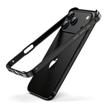 Designed for iPhone Air Frame Phone Case,No Back,4 Corner Raised Edge Protection,Ultra Slim Shockproof Anti-fall Rugged Durable Anti-Scratch Metal Bumper Phone Case,Black
