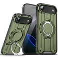 thumbnail image 1 of Designed for iPhone Air Magnetic Hard Case, Compatible with Magsafe, Rugged 360 Rotating Ring Kickstand Heavy Duty Shockproof Protection Phone Case for iPhone Air Cover, Armygreen, 1 of 8
