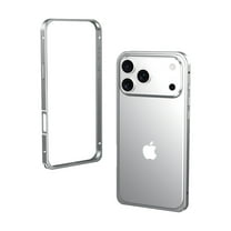 Designed For iPhone Air Metal Phone Case,Thin Slim No Back,Anti-fall Anyti-Scratch Drop Protection Metal Bumper Cover,Shockproof Non-slip Rugged Thin Fit Bumper Phone Case,Silver