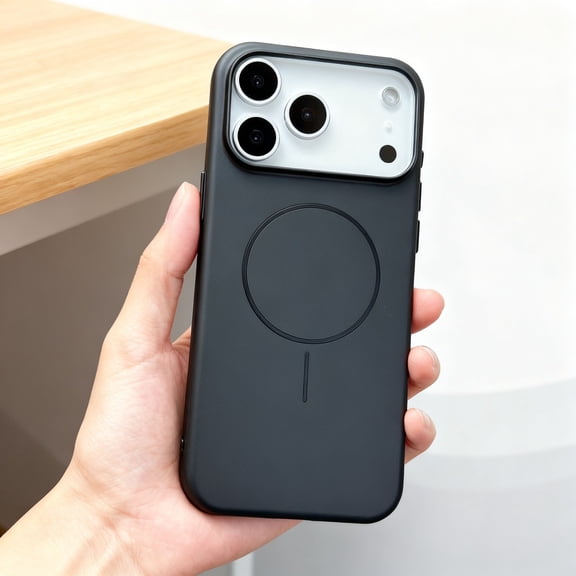 Designed For iPhone Air Phone Case, Ultra Slim Glossy Back,Compatible with Mag-Safe,Shockproof Anti-fall Anti-Scratch Hard PC Rugged Drop Protection,Thin Fit Durable Phone Case,Black