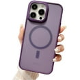 thumbnail image 1 of Designed for iPhone Case,Candy Color Frame Matte Translucent Skin Touch[Compatible with Magsafe] Shockproof Protective Cover Phone Case (iPhone 12 Pro,Purple), 1 of 6