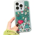 thumbnail image 1 of Designed for iPhone Case,Cute Cartoon Christmas Snow Man Tree Quicksand Camera Lens Protection Shockproof Protective Cover Phone Case (Green,iPhone 12 Pro Max), 1 of 5