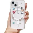 thumbnail image 1 of Designed for iPhone Case,Cute Cartoon Creative Planet Astronauts Camera Lens Protection Shockproof Protective Cover Phone Case (Fishing,iPhone 12 Pro), 1 of 6