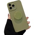thumbnail image 1 of Designed for iPhone Case,Cute Simple Silicone with Round Kickstand Camera Lens Protection Shockproof Protective Cover Phone Case (Green,iPhone 13 Pro Max), 1 of 6